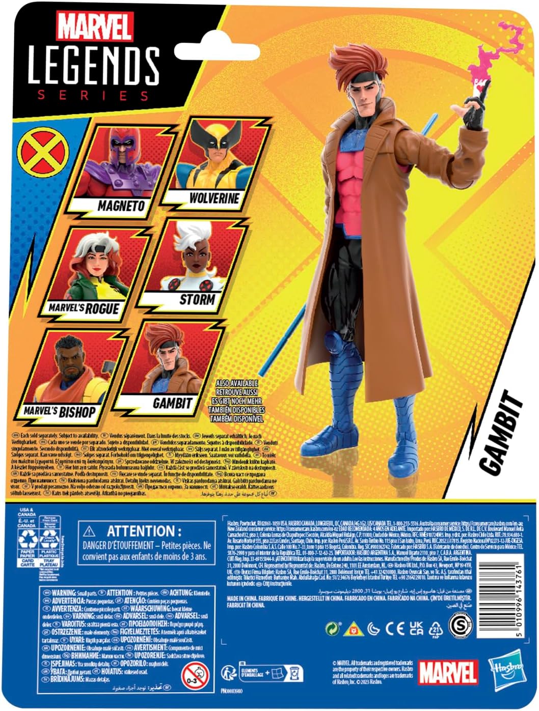 Marvel Hasbro Legends Series Gambit, X-Men ‘97 Collectible 6 Inch Action Figures, Legends Action Figures