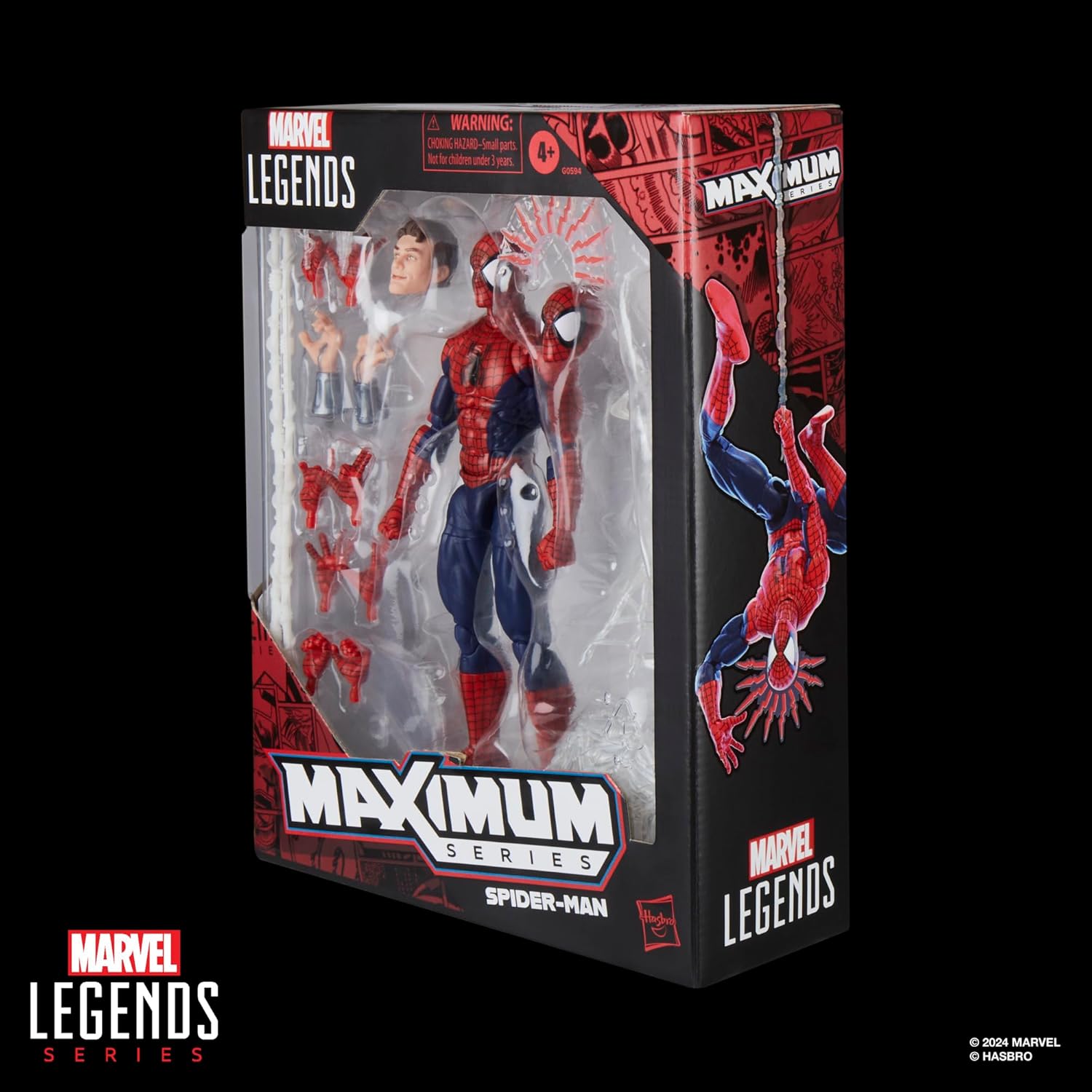 Marvel Legends Maximum Series Spider-Man, Deluxe Spider-Man Comics Collectible 6-Inch Action Figure; Amazing Articulation; Spectacular Accessories