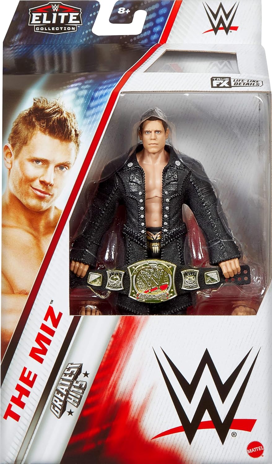 Mattel WWE Elite Action Figure & Accessories, Greatest Hits 2025, 6-inch Collectible The Miz with 25 Articulation Points & Swappable Hands